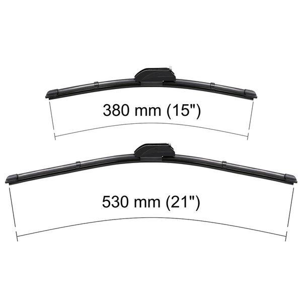Vordere Scheibenwischer für Volkswagen Fox Hatchback (04.2005-12.2012) - Wischerblätter Flach