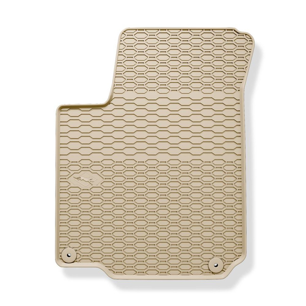 Gummifußmatten Auto für Volkswagen New Beetle Hatchback, Cabriolet (1998-2010) - Gummimatten Gummi Fußmatten - beige - 4 Stk.