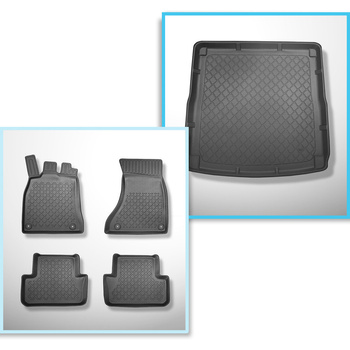 Set Kofferraumschale und angepasste Autoteppiche TPE für: Audi A4 B8 Avant (04.2