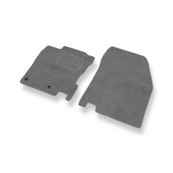 Fußmatten Auto für Nissan Qashqai II Crossover (2013-2021) - Premium Velours graue Automatten Autoteppiche