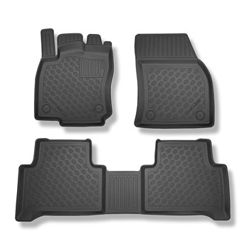 TPE Fußmatten Auto für Volkswagen Touran II MPV (09.2015-....) - schwarz Automatten Autoteppiche - 5 oder 7 Sitze; ohne dritte Sitzreihe