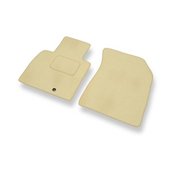 Fußmatten Auto für Nissan Micra IV Hatchback (2010-2017) - Premium Velours beige Automatten Autoteppiche