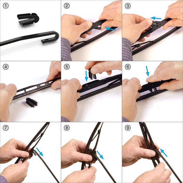 Vordere Scheibenwischer für Peugeot 206 Hatchback, Cabriolet, Limousine, SW, Van (06.1998-05.2013) - Wischerblätter Standard