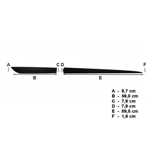 Schwarze Auto Seitenschutzleisten Nissan Pulsar Hatchback (2014-2018)