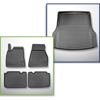 Set Kofferraumschale und angepasste Autoteppiche TPE für: Tesla Model S Liftback