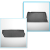 Set Kofferraumschale und angepasste Autoteppiche TPE für: Mercedes-Benz Vito W447 Tourer (10.2014-....) - hinter der dritten Sitzreihe;lange Version (Radstand 3200 mm, Autolänge 5140 mm);nicht verschiebbare Sitze, auf Haken;Version Compact, Long und Extra