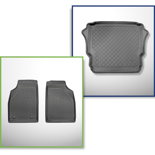 Set Kofferraumschale und angepasste Autoteppiche TPE für: Ligier JS60 SUV (09.2020-....)
