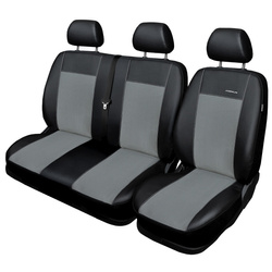Maßgeschneiderte Sitzbezüge Auto für Peugeot Boxer II, III Bus (2006-....) - Autositzbezüge Schonbezüge für Autositze - grau