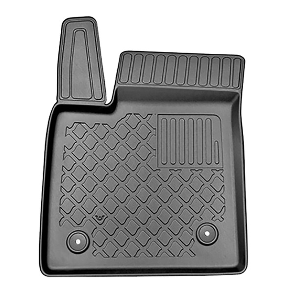 Set Kofferraumschale und angepasste Autoteppiche TPE für: Ford Focus IV Hatchback (09.2018-....) - vertiefte Ladeflaeche; mit Not-Reserverad; auch mit Hybridantrieb