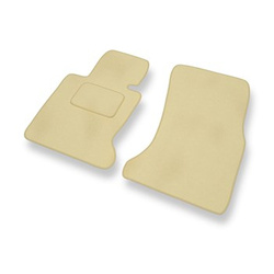 Fußmatten Auto für BMW 7er IV E65/E66 Limousine (2001-2008) - Premium Velours beige Automatten Autoteppiche