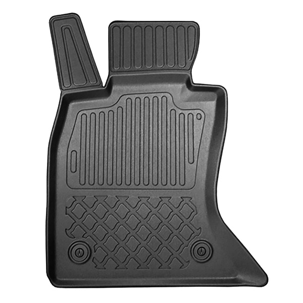 TPE Fußmatten Auto für BMW 5er F10 Limousine (03.2010-2013) - schwarz Automatten Autoteppiche - X-drive; vordere Sitzabstandsführungen (hinten) 415mm