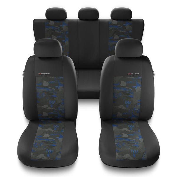 Universal Sitzbezüge Auto für Fiat Panda II, III (2003-....) – Autositzbezüge Schonbezüge für Autositze – UNE-BL