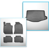Set Kofferraumschale und angepasste Autoteppiche TPE für: SsangYong Tivoli X150 Crossover (01.2022-....) - oberer Kofferraum (mit Multiboden);Ausbuchtungen abschneidbar
