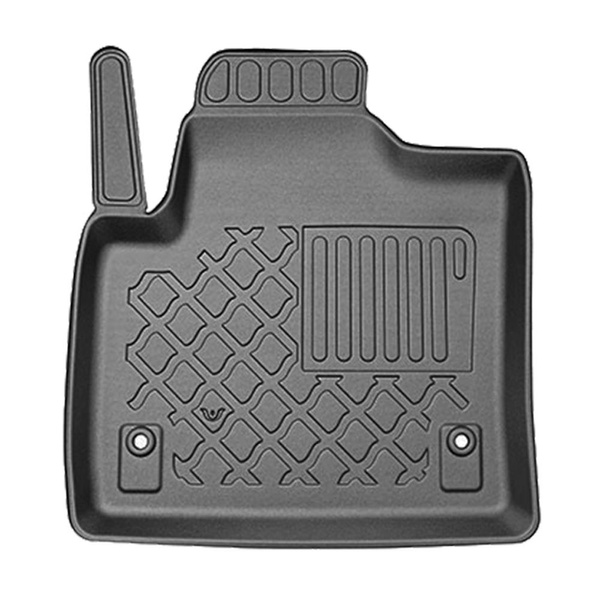 Set Kofferraumschale und angepasste Autoteppiche TPE für: Land Rover Discovery Sport L550 SUV (2019-....) - 5/7 Sitze;dritte Reihe zusammengeklappt;auch für Modelle mit Befestigungsschienen;rechte Nische entfernbar;auch Plug-in-Hybrid