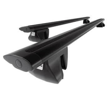 Aluminium-Dachträger für Skoda Roomster (2007-2015) - schwarz Dachträger Dachgepäckträger - reling