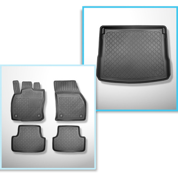Set Kofferraumschale und angepasste Autoteppiche TPE für: Cupra Ateca SUV (11.20