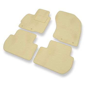 Fußmatten Auto für Citroen C-Crosser SUV (2007-2012) - Premium Velours beige Aut