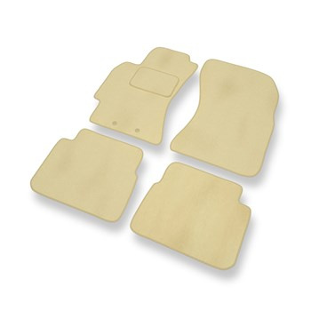 Fußmatten Auto für Subaru Forester III SUV (2008-2013) - Premium Velours beige A