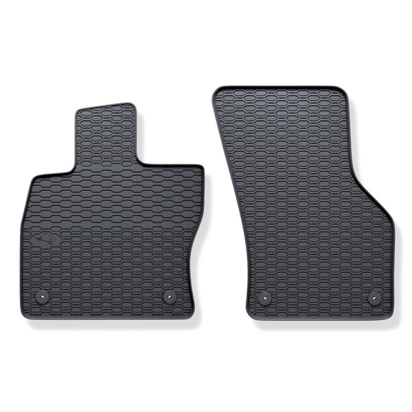 Gummifußmatten Auto für Seat Leon IV Hatchback, Sportstourer (2020-....) - Gummimatten Gummi Fußmatten - schwarz - 2 Stk.