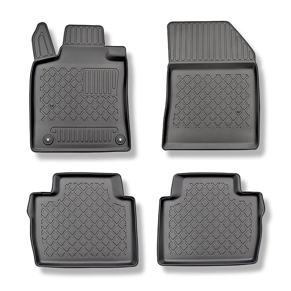 TPE Fußmatten Auto für Peugeot 508 II Limousine, SW (11.2018-....) - schwarz Automatten Autoteppiche - auch mit Hybridantrieb