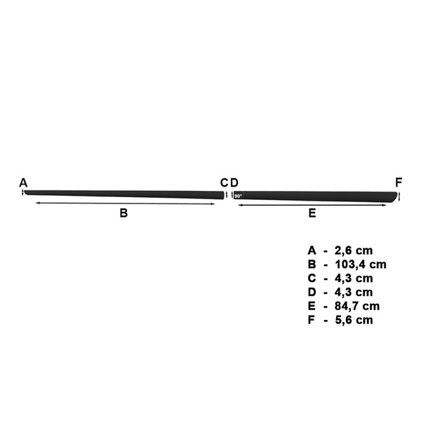 Schwarze Auto Seitenschutzleisten Toyota Corolla Verso MPV (2004-2009)