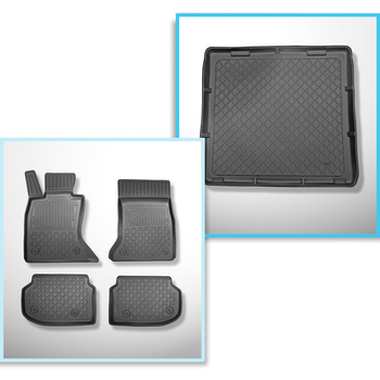 Set Kofferraumschale und angepasste Autoteppiche TPE für: BMW 5er F11 Touring (0