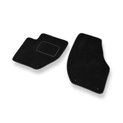 Fußmatten Auto für Volvo V40 II Hatchback (2012-2019) - Premium Velours schwarze Automatten Autoteppiche