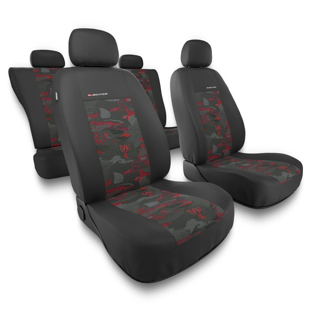 Universal Sitzbezüge Auto für Ford Kuga I, II (2008-2019) - Autositzbezüge  Schonbezüge für Autositze - UNE-RD rot