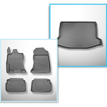 Set Kofferraumschale und angepasste Autoteppiche TPE für: Subaru XV II e-Boxer S