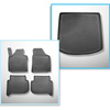 Set Kofferraumschale und angepasste Autoteppiche TPE für: Volkswagen Touran I 1T MPV (03.2003-08.2015) - 5 Sitze;ohne 3. Sitzreihe