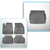 Set Kofferraumschale und angepasste Autoteppiche TPE PREMIUM für: Citroen C5 Aircross SUV (02.2019-....) - Ladeboden oben (gerade Ladefläche); Varioboden im hoechsten Ebene; nicht fuer Plug-in Hybrid