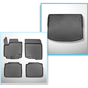 Set Kofferraumschale und angepasste Autoteppiche TPE für: Suzuki S-Cross SUV (11