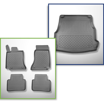 Set Kofferraumschale und angepasste Autoteppiche TPE für: Mercedes-Benz C Klasse