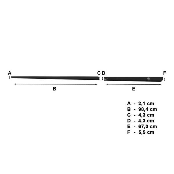 Schwarze Auto Seitenschutzleisten Honda Accord Tourer (2008-2015) - (Länge: 984mm; 670mm)