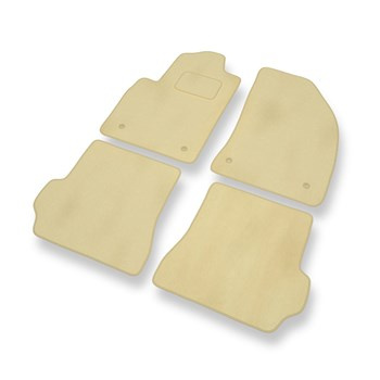 Fußmatten Auto für Mazda 2 I Hatchback (2003-2007) - Premium Velours beige Autom