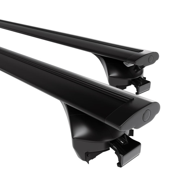 Aluminium-Dachträger für Peugeot 5008 II (2017-2024) - schwarz Dachträger Dachgepäckträger - integrierte Relinge