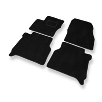 Fußmatten Auto für Ford Transit Connect (5-Personen) (2014-2023) - Premium Velours schwarze Automatten Autoteppiche