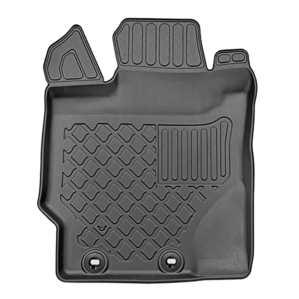 Set Kofferraumschale und angepasste Autoteppiche TPE für: Toyota Yaris III Hatchback (09.2011-08.2020) - vertiefte Ladeflaeche, mit Hybridantrieb