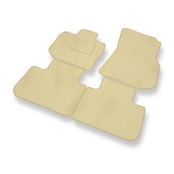 Fußmatten Auto für BMW X3 SAV (2018-2024) - Premium Velours beige Automatten Autoteppiche