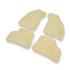 Fußmatten Auto für Hyundai Accent I Coupé, Hatchback, Limousine (1995-1999) - Premium Velours beige Automatten Autoteppiche
