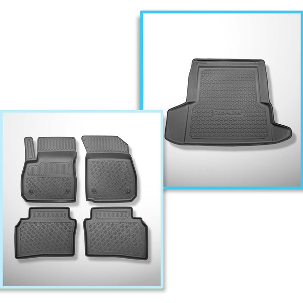 Set Kofferraumschale und angepasste Autoteppiche TPE PREMIUM für: Opel Insignia B Grand Sport (06.2017-2023)