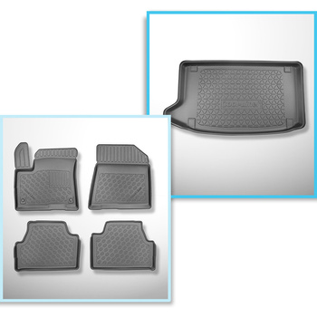 Set Kofferraumschale und angepasste Autoteppiche TPE für: Kia e-Soul SUV (05.201