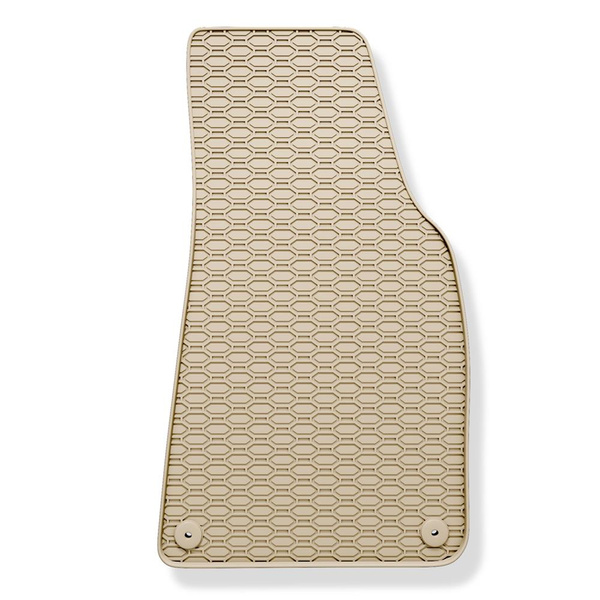Gummifußmatten Auto für Audi A4 B6 Avant, Cabriolet, Limousine (2000-2006) - Gummimatten Gummi Fußmatten - beige - 4 Stk.
