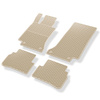 Gummifußmatten Auto für Mercedes-Benz C Klasse W205 (2013-2021) - Gummimatten Gummi Fußmatten - beige