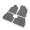 Fußmatten Auto für Peugeot 407 Coupé, Limousine, SW (2004-2011) - Premium Velours graue Automatten Autoteppiche