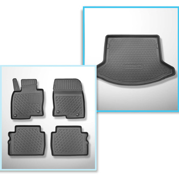 Set Kofferraumschale und angepasste Autoteppiche TPE PREMIUM für: Mazda CX-5 KF 