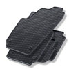 Gummifußmatten Auto für Seat Ibiza III Hatchback (2002-2008) - Gummimatten Gummi Fußmatten - schwarz - 4 Stk.