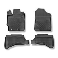 TPE Fußmatten Auto für Toyota Yaris III Hatchback (09.2011-08.2020) - schwarz Automatten Autoteppiche - mit Hybridantrieb