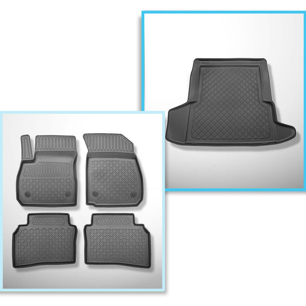 Set Kofferraumschale und angepasste Autoteppiche TPE für: Opel Insignia B Grand Sport (06.2017-2023)