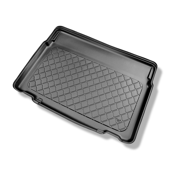 Set Kofferraumschale und angepasste Autoteppiche TPE für: Citroen C3 Aircross SUV (11.2017-2024) - vertiefte Ladeflaeche; Varioboden im tiefsten Ebene oder ohne Varioboden; hintere Sitze umlegbar und verschiebbar